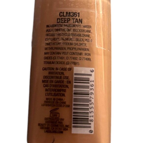 L.A. COLORS Truly Matte Foundation long wearing high pigment Deep Tan CLM361 New - Picture 5 of 5